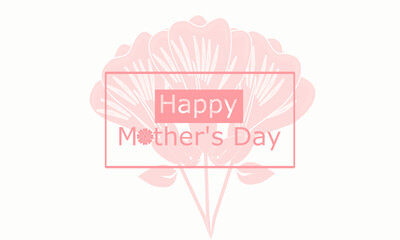 Elegant horizontal floral greeting with ‘Happy Mother’s Day’ message and clean layout.