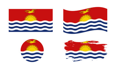 Kiribati flag in different forms