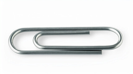  A Single Unwound Paperclip isolated on white