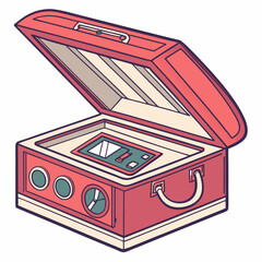 Creative UV Transilluminator Vector Illustration | Modern Flat Design for DNA Visualization, Gel Electrophoresis, and Laboratory Research Projects