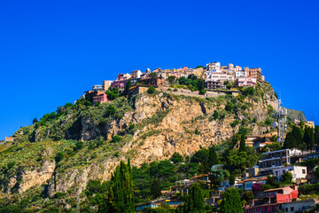 A stunning view of Castlemola from Taormina