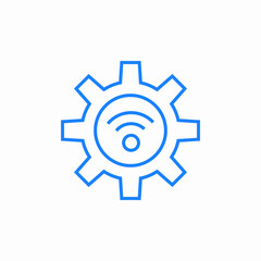 automation technology gear icon sign vector