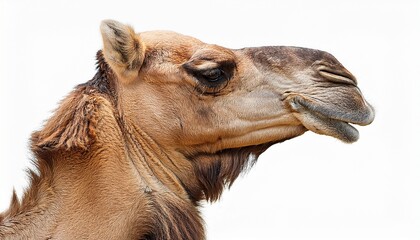 Obraz premium dromedary or arabian camel isolated on white background