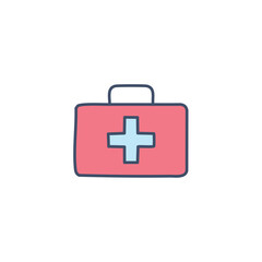 Obraz premium thin line icons for First aid kit, vector illustrations