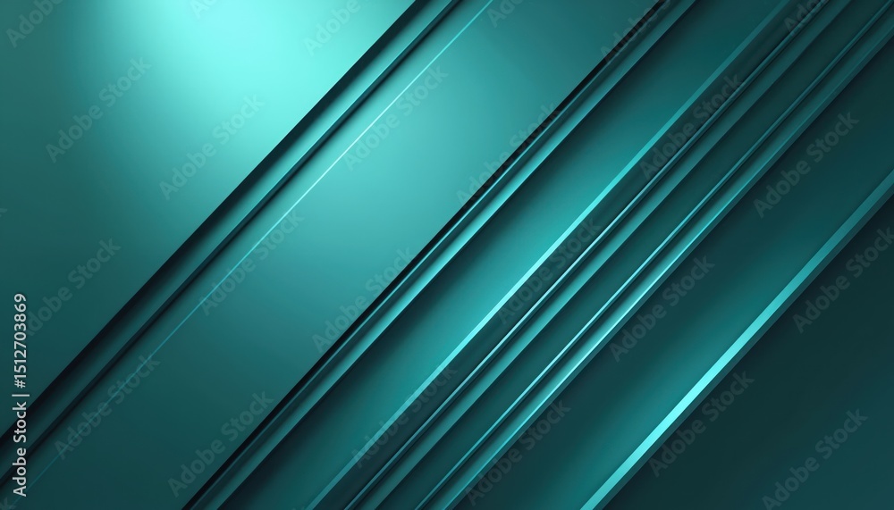Poster abstract tech background teal color with metal texture. soft lines gradient abstract diagonal backgr