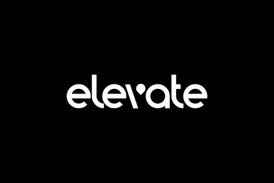 Elevate Modern Text logo design inspiration.