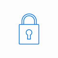 security lock protection icon sign vector