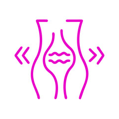 Cavitation treatment on stomach for fat reduction. innovative cavitation therapy for body contouring and enhanced wellbeing. concept of slimming and beauty treatment.