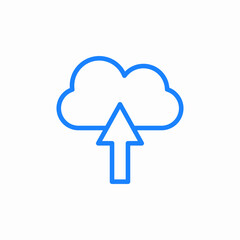 upload to cloud icon sign vector