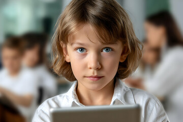 Children Engage in Tablet Use at School, Promoting Awareness of Child Data Protection Practices