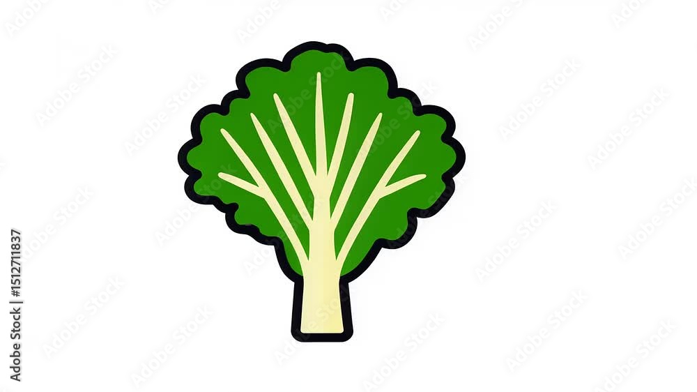 Poster animated minimalistic tree icon sequence for creative projects or backgrounds