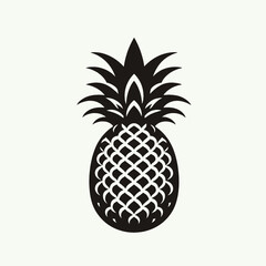 Obraz premium a pineapple vector silhouette,
