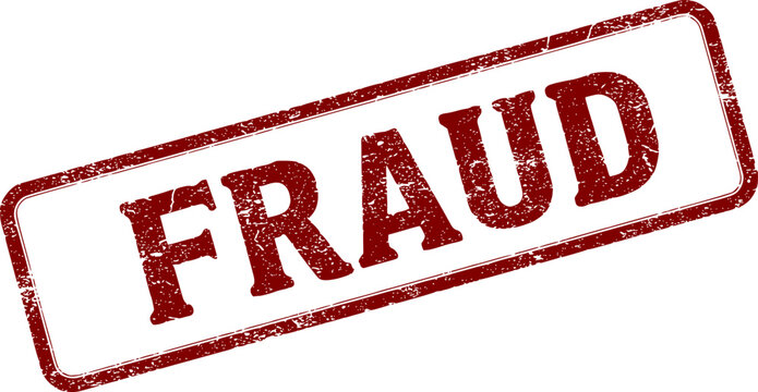 Fraud - red rubber stamp with grunge effect - vector illustration
