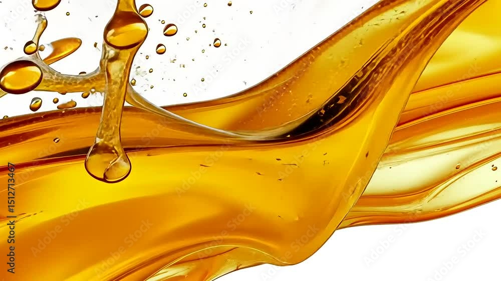 Poster abstract visualization of golden fluid dynamics with dynamic liquid flowing