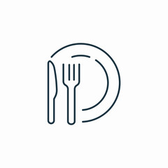 serving plate icon sign vector