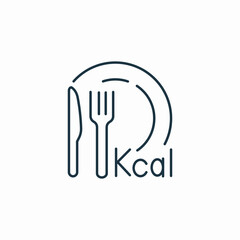 serving calories icon sign vector