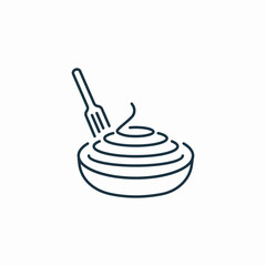 spagetti meal icon sign vector