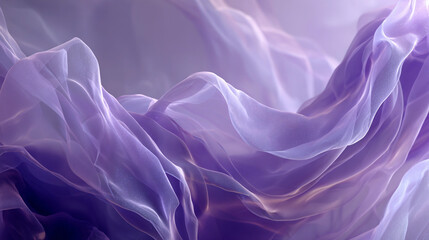 Fototapeta premium Soft lavender fabric waves flowing elegantly in gentle light