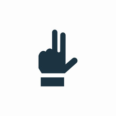 three fingers gesture icon sign vector