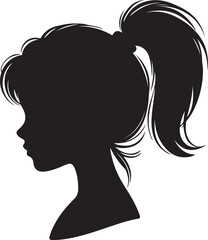 Elegant Woman Silhouette Profile in Circle Design – Black and White Vector Illustration

A minimalist and elegant black and white silhouette illustration of a woman’s side profile with flowing hair in