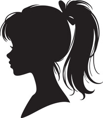 Elegant Woman Silhouette Profile in Circle Design – Black and White Vector Illustration

A minimalist and elegant black and white silhouette illustration of a woman’s side profile with flowing hair in