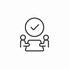 verbal agreement icon sign vector