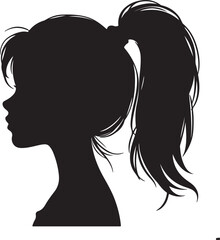 Elegant Woman Silhouette Profile in Circle Design – Black and White Vector Illustration

A minimalist and elegant black and white silhouette illustration of a woman’s side profile with flowing hair in