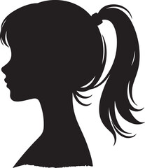 Elegant Woman Silhouette Profile in Circle Design – Black and White Vector Illustration

A minimalist and elegant black and white silhouette illustration of a woman’s side profile with flowing hair in