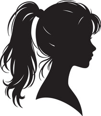 Elegant Woman Silhouette Profile in Circle Design – Black and White Vector Illustration

A minimalist and elegant black and white silhouette illustration of a woman’s side profile with flowing hair in