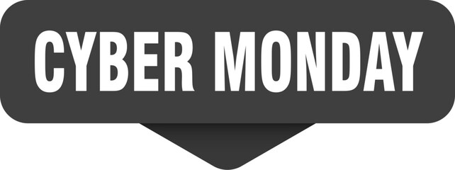 cyber monday sticker. cyber monday sign on transparent background