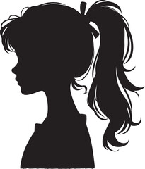 Elegant Woman Silhouette Profile in Circle Design – Black and White Vector Illustration

A minimalist and elegant black and white silhouette illustration of a woman’s side profile with flowing hair in