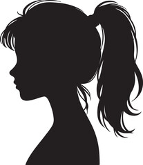 Elegant Woman Silhouette Profile in Circle Design – Black and White Vector Illustration

A minimalist and elegant black and white silhouette illustration of a woman’s side profile with flowing hair in