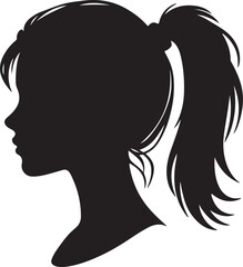 Elegant Woman Silhouette Profile in Circle Design – Black and White Vector Illustration

A minimalist and elegant black and white silhouette illustration of a woman’s side profile with flowing hair in