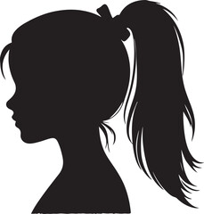 Elegant Woman Silhouette Profile in Circle Design – Black and White Vector Illustration

A minimalist and elegant black and white silhouette illustration of a woman’s side profile with flowing hair in