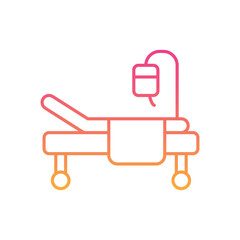 Hospital Bed  Icon vector