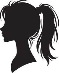 Elegant Woman Silhouette Profile in Circle Design – Black and White Vector Illustration

A minimalist and elegant black and white silhouette illustration of a woman’s side profile with flowing hair in