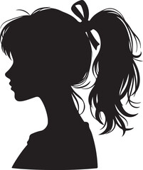 Elegant Woman Silhouette Profile in Circle Design – Black and White Vector Illustration

A minimalist and elegant black and white silhouette illustration of a woman’s side profile with flowing hair in