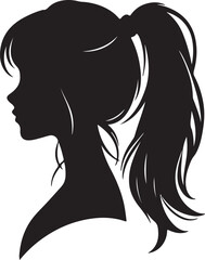 Elegant Woman Silhouette Profile in Circle Design – Black and White Vector Illustration

A minimalist and elegant black and white silhouette illustration of a woman’s side profile with flowing hair in