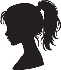 Elegant Woman Silhouette Profile in Circle Design – Black and White Vector Illustration

A minimalist and elegant black and white silhouette illustration of a woman’s side profile with flowing hair in