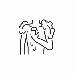 body washing icon sign vector