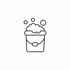 bucket foam icon sign vector