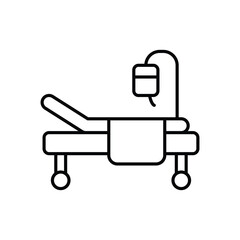 Hospital Bed  Icon vector