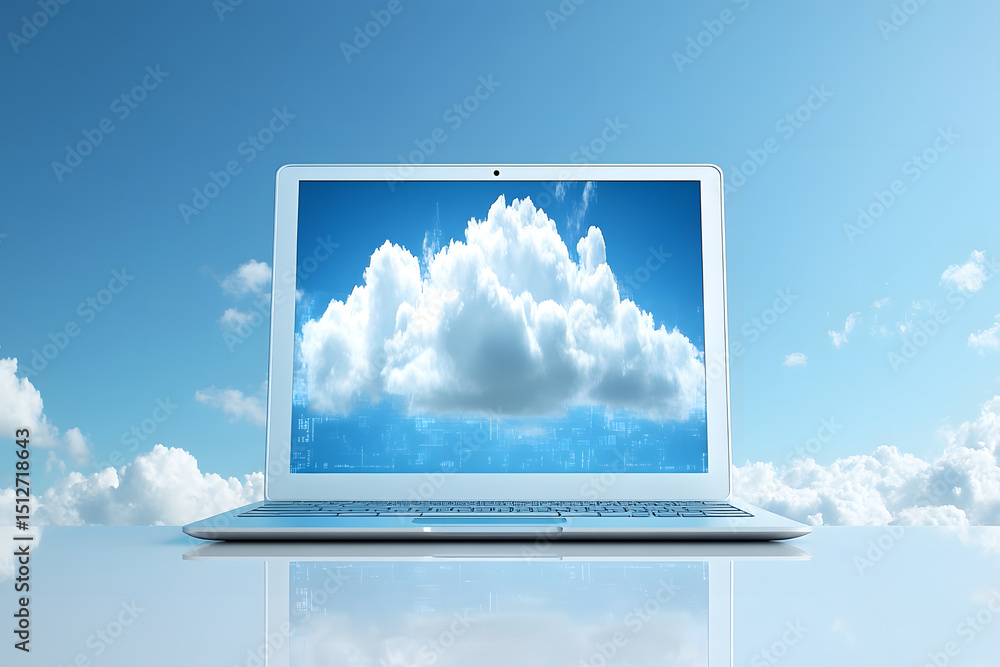 Aufkleber cloud computing concept with modern digital technology elements