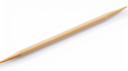 Single Clean Toothpick (Wooden) on white background