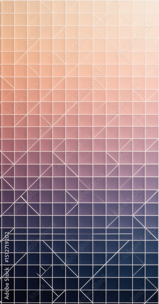 Poster abstract geometric gradient background with square grid and triangles
