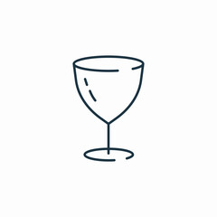 wine glass icon sign vector