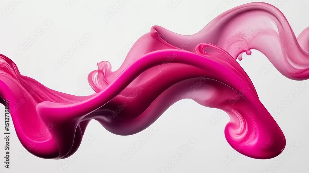 Poster dynamic fuchsia paint swirls and splashes, a captivating visual experience