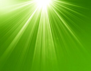 Bright green sunburst