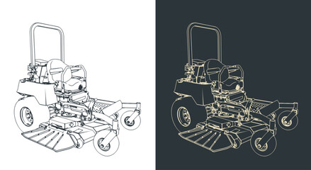 Riding zero-turn mower