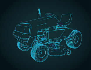 Tractor lawn mower sketch